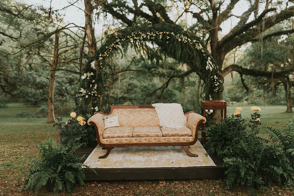 Outdoor couch at Desert Plantation