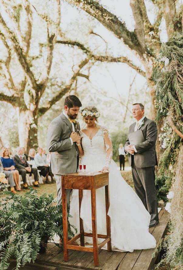 Bride and groom at a wedding