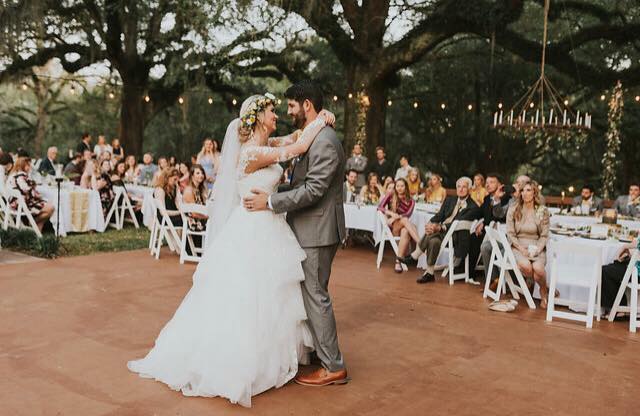Bride and game dancing at their wedding