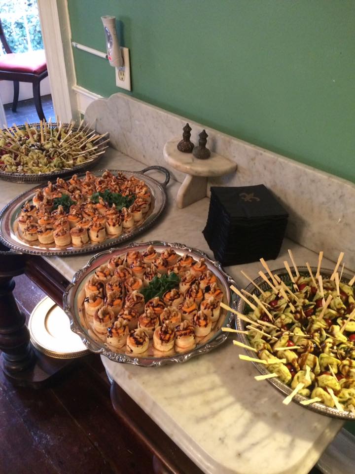 Hors d'oeuvres on a table