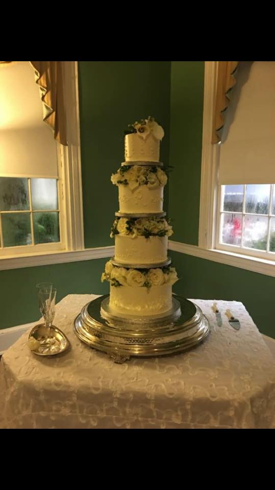 Wedding cake on a table